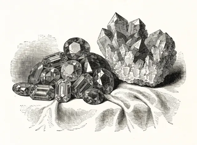 Illustration: Ädelstenar och smyckestenar