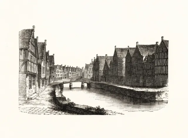 Illustration: Belgiska och nederländska städer