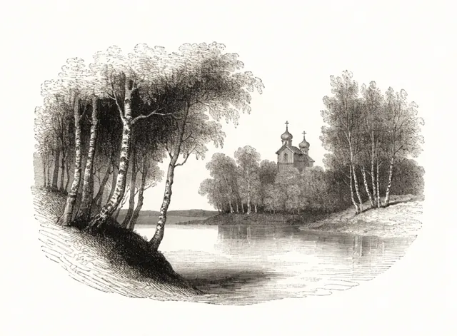 Illustration: Ryska floder och sjöar
